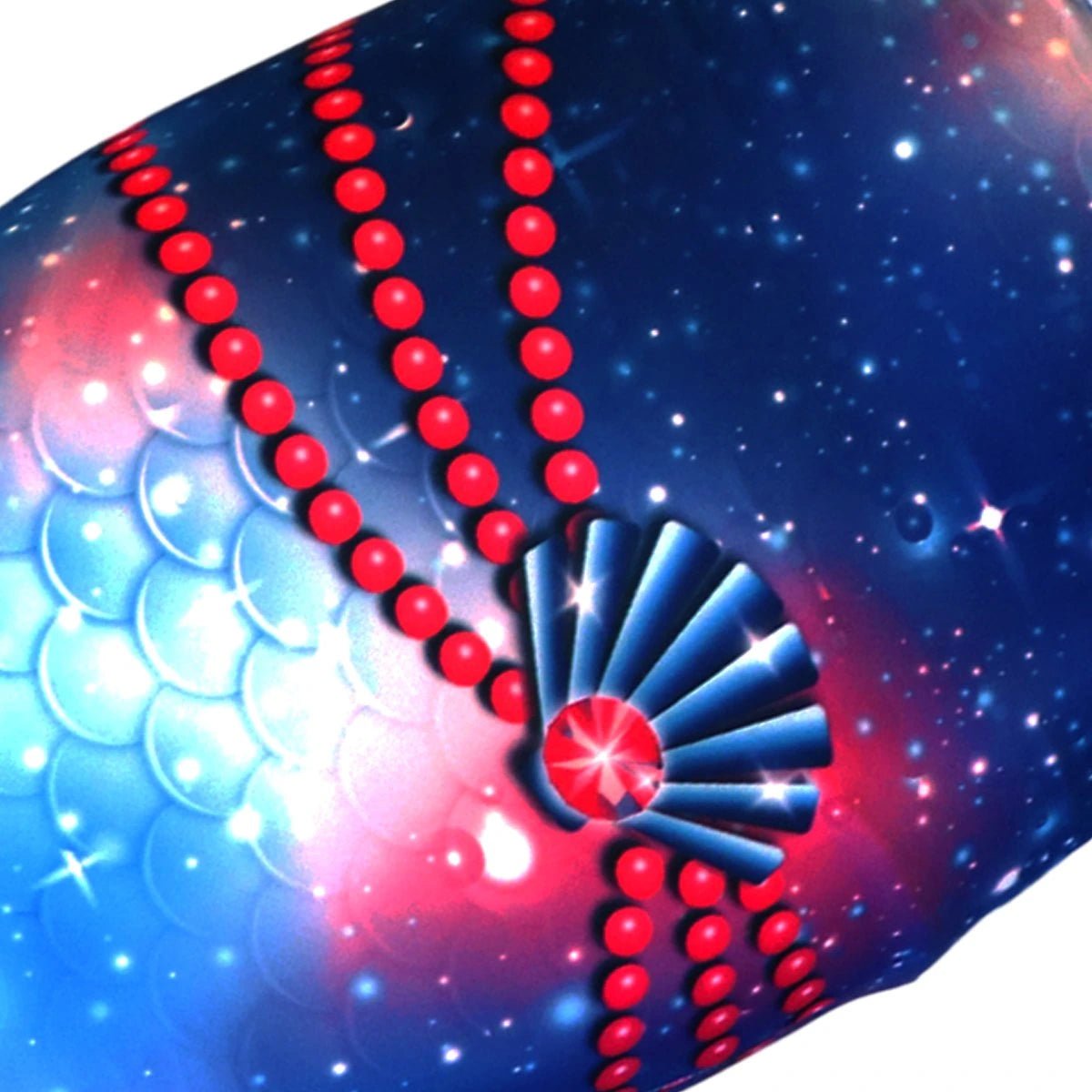 Close-up van Prinses Tara zeemeermin staart met details print – Mermaid Sisters